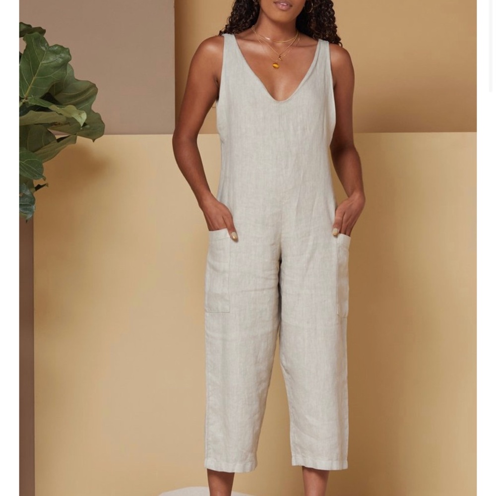Sol Sister 100% linen jumpsuit